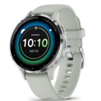 Venu 3S - Silver Stainless Steel Bezel with Sage Gray Case and Silicone Band