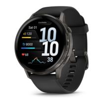 Venu® 4 – 45 mm Slate with Black Silicone Band