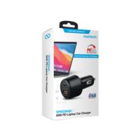 SpeedMax65 65W USB-C PD & USB LAPTOP Car Charger, Quick Charge 3.0