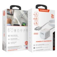 HyperGear Cube Multi-Port Power Strip Extension Cord White