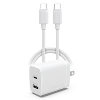HyperGear 30W USB-C PD & USB-A Fast Wall Charger and 4ft USB-C Cable, White