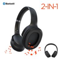 HyperGear Flip 2-in-1 Wireless Headphones & Speaker - Black