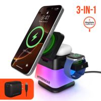 PowerFold Cube 3-in-1 Wireless Charging Stand - Black