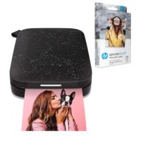 Sprocket Portable 2x3" Instant Photo Printer (Black Noir) & 50-Pack Zink Paper