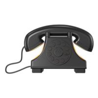 Retro Telephone-Shaped Sleeping Machine with Bluetooth Speaker and Night-Light (Black)
