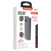 WITH LOGO ADDED - HyperGear 20,000mAh 35W PD W/Digital Power Bank Grey