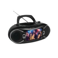 Emerson 7" Bluetooth® DVD Boombox with HD-INPUT & Stereo Speakers- black