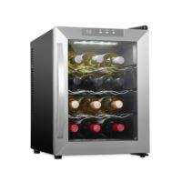 Schmecke 12 Bottle Thermoelectric Wine Cooler, Quiet Freestanding Wine Fridge, Stainless Steel