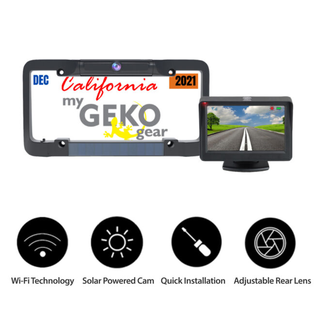 myGEKOgear Solar Powered Backup Camera SBC01 4.3in Colour LCD Display IP67