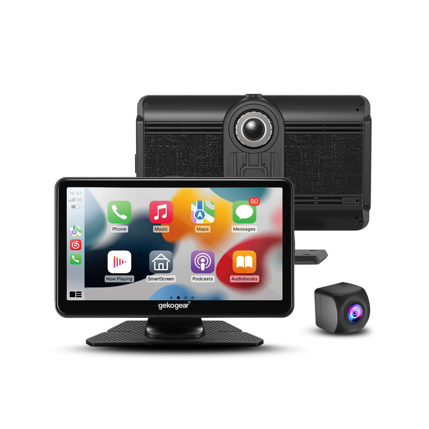 myGEKOgear Dashcam Orbit C110 Dual 1080p 7in Touch Screen Apple CarPlay Android Auto 64GB