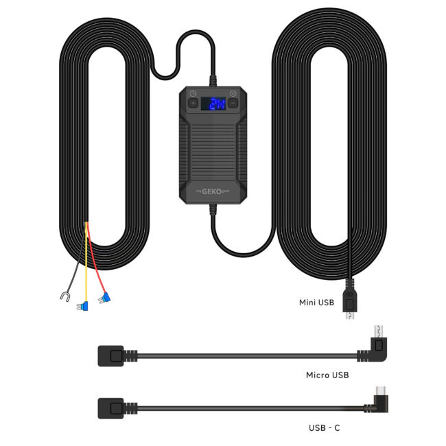 myGEKOgear Smart Hardwire Kit Pro Mini USB Micro USB USB-C Connections