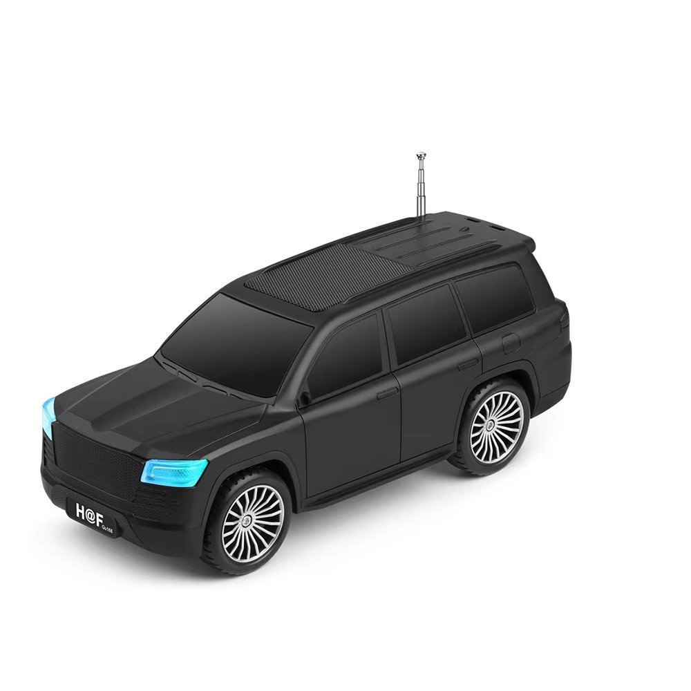 Solar-Powered Off-Road Car Bluetooth Speaker with FM Radio & Super Bass – Rugged Design GU168 (Black)