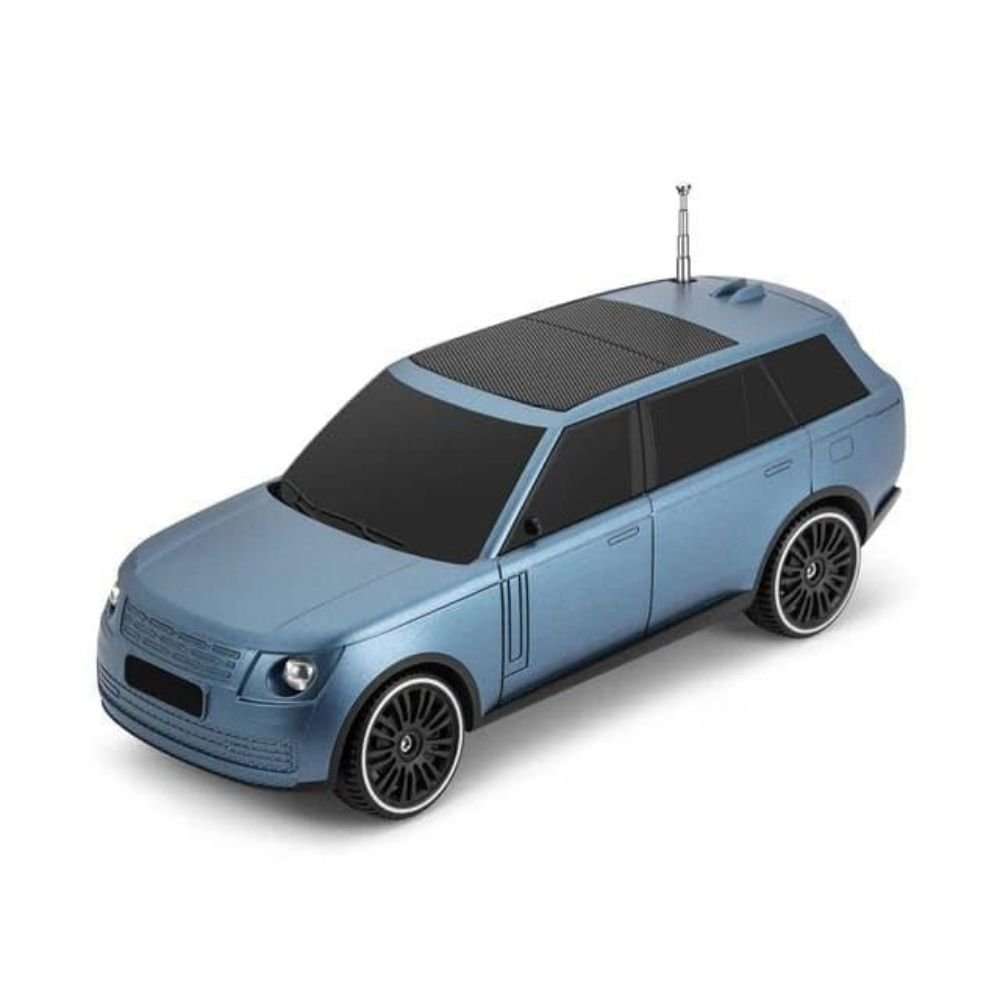SUV-Inspired Bluetooth Speaker with Solar Charging & FM Radio – Portable Super Bass Stereo HFF119 (Blue)