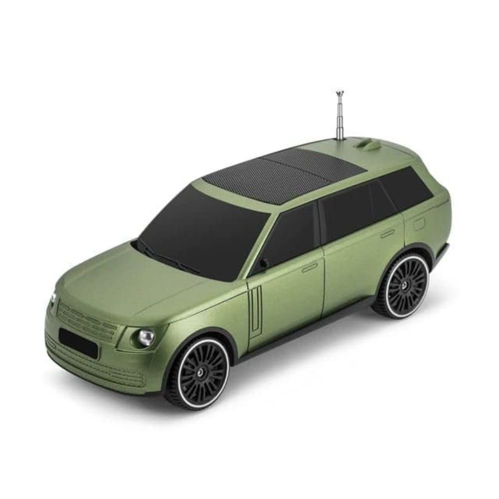 SUV-Inspired Bluetooth Speaker with Solar Charging & FM Radio – Portable Super Bass Stereo HFF119 (Green)