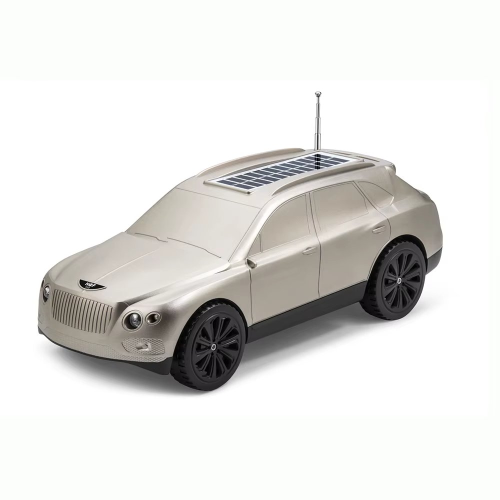 Luxury Car-Inspired Bluetooth Speaker with Solar Panel Charging & Robust Stereo Bass HFF68 (Gold)