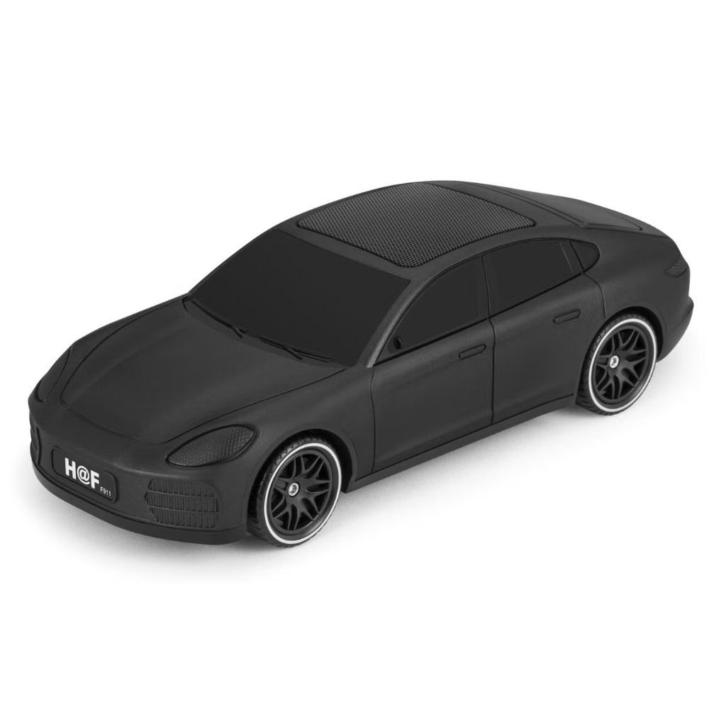 Solar-Powered Car Model Bluetooth Speaker with FM Radio & Super Bass Stereo Sound HFF911 (Black)