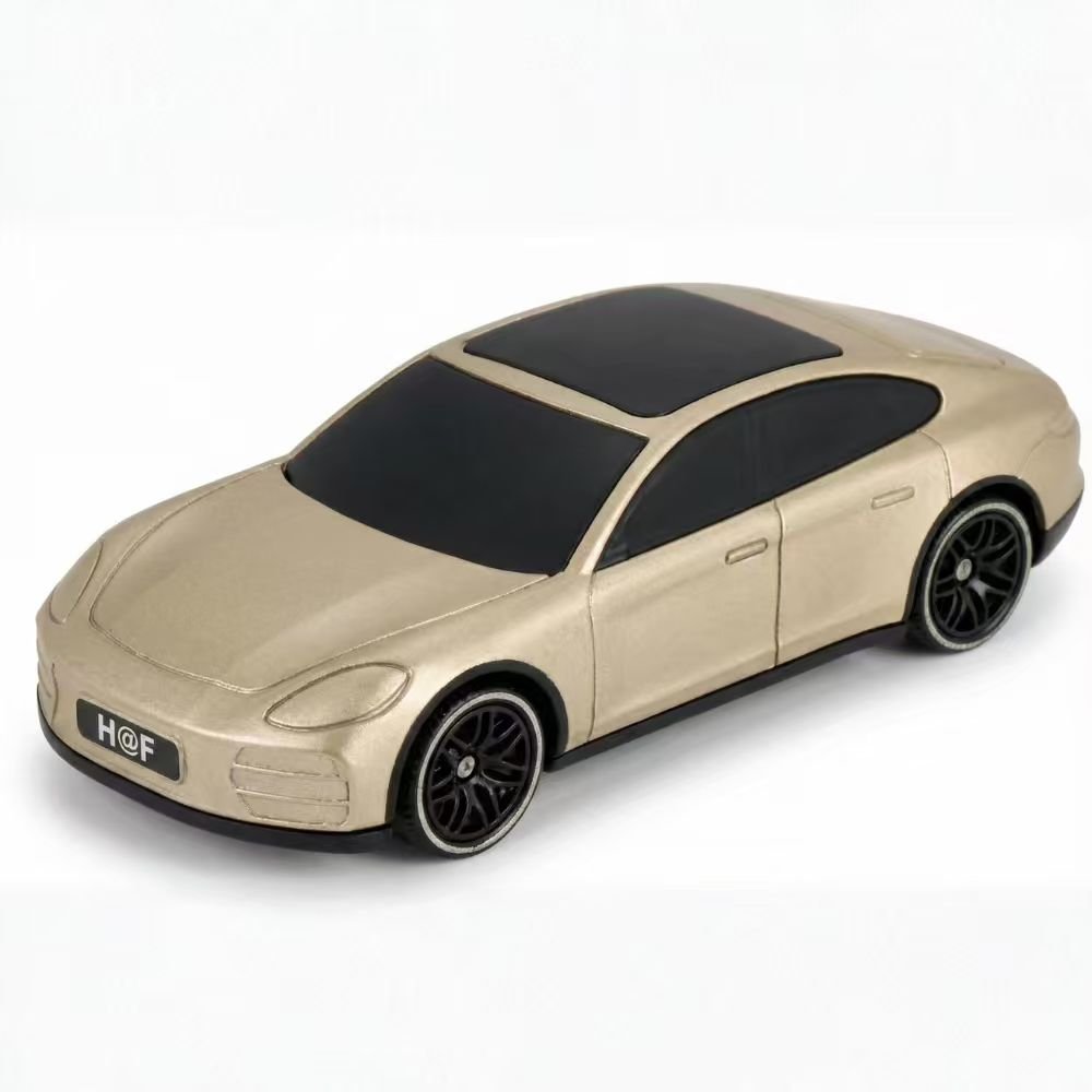 Solar-Powered Car Model Bluetooth Speaker with FM Radio & Super Bass Stereo Sound HFF911 (Gold)