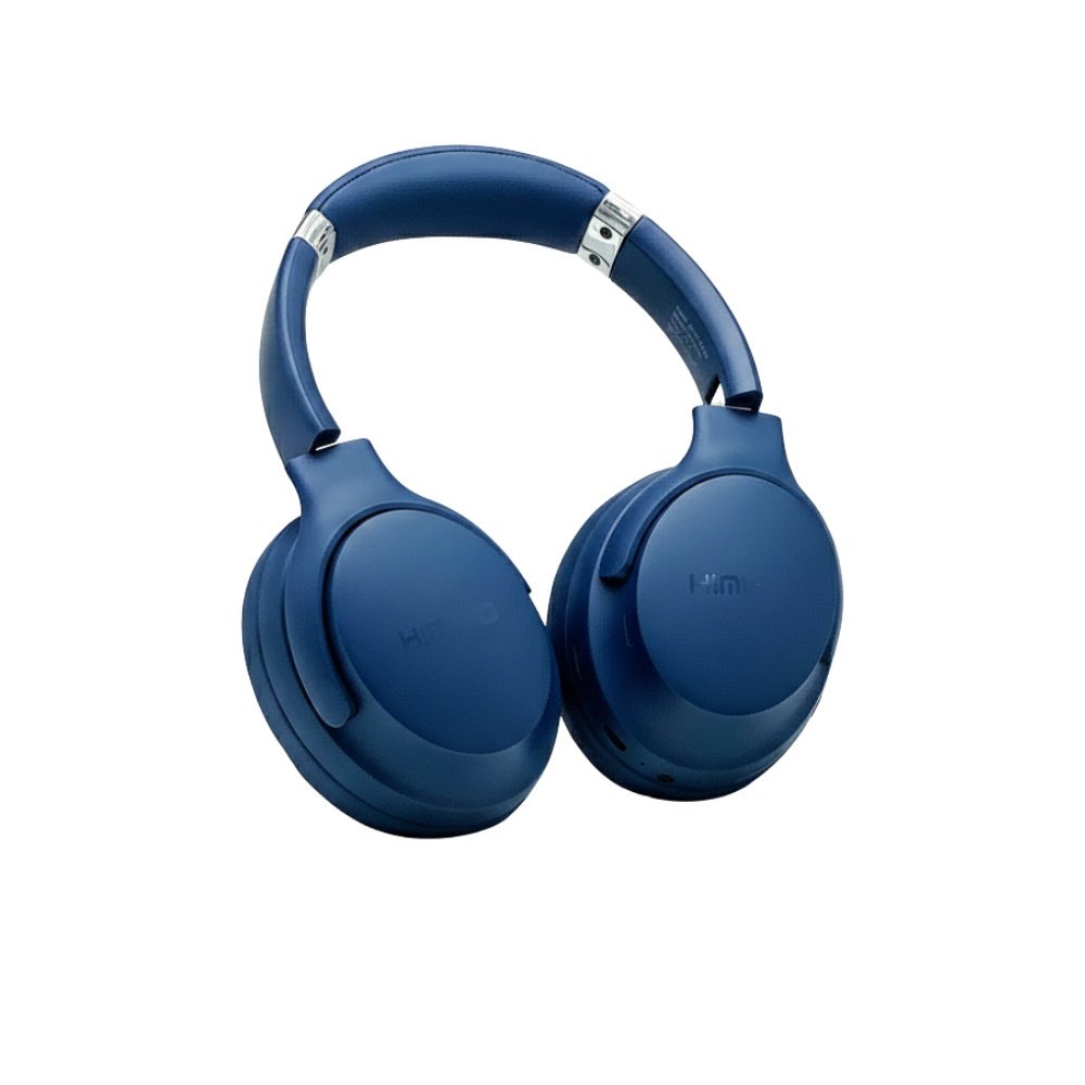 Wireless 6.0 Over-Ear ANC Noise Cancelling Headphones with Heavy Bass & Cushion Comfort (Blue)