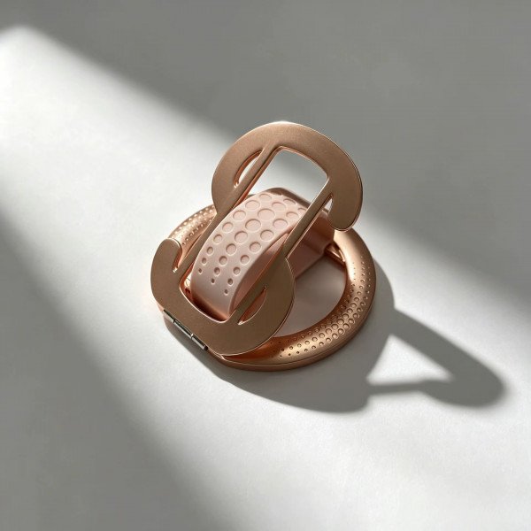 Dollar Sign MagSafe Ring Phone Holder with Kickstand and Silicone Grip (RoseGold)