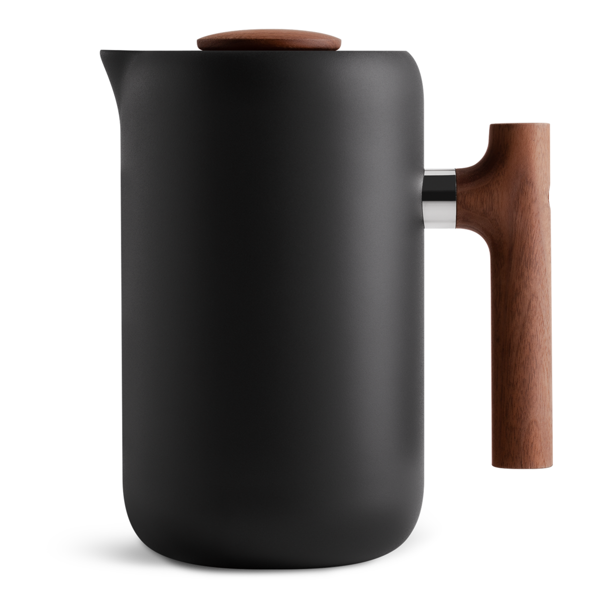 Clara French Press - Matte Black/Walnut