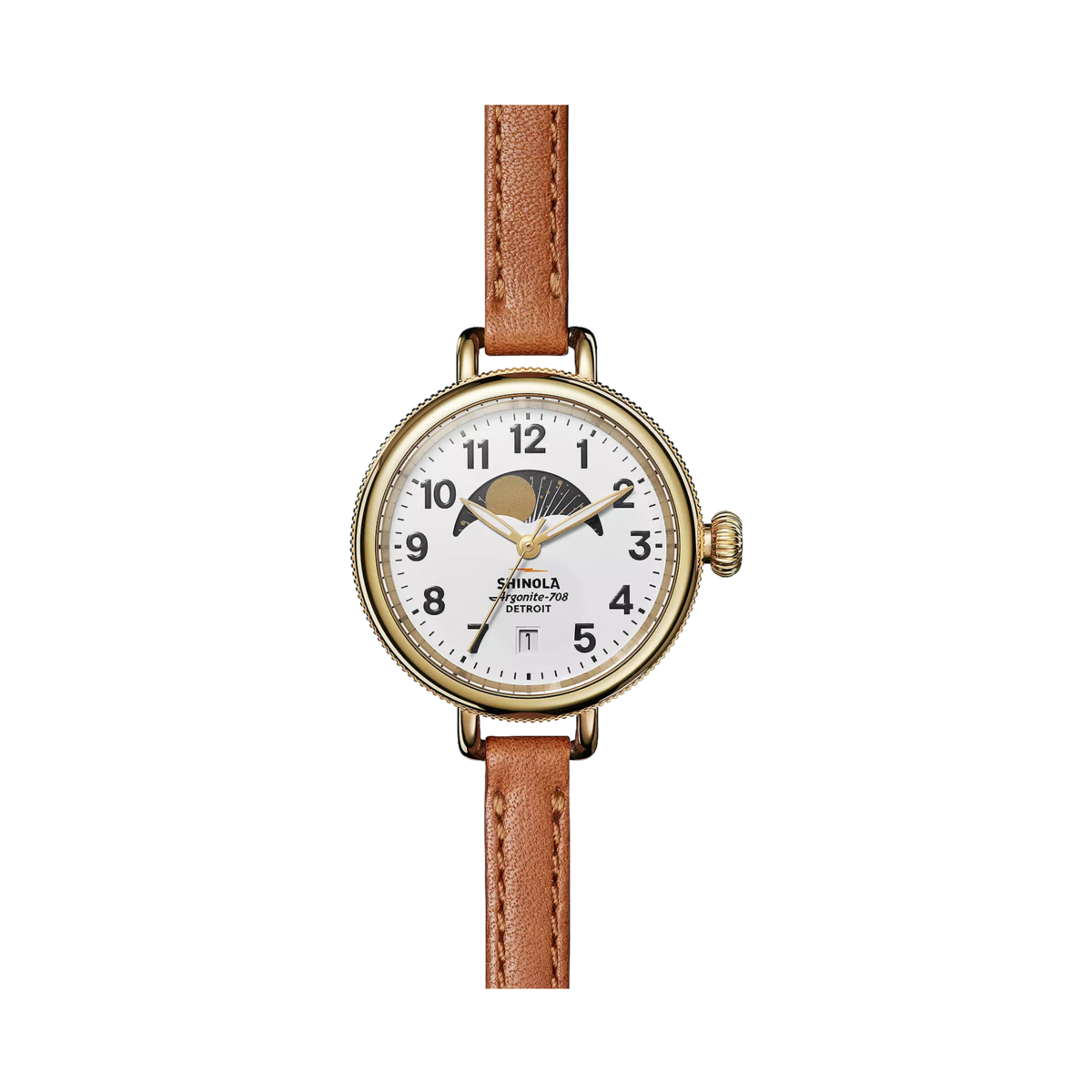 The Birdy Moon Phase Women's Leather Strap Watch