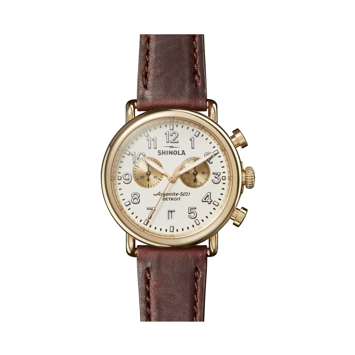 The Runwell Chrono Leather Strap Watch