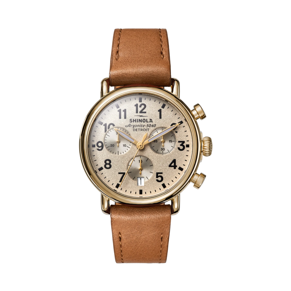 The Runwell Chrono Leather Strap Watch