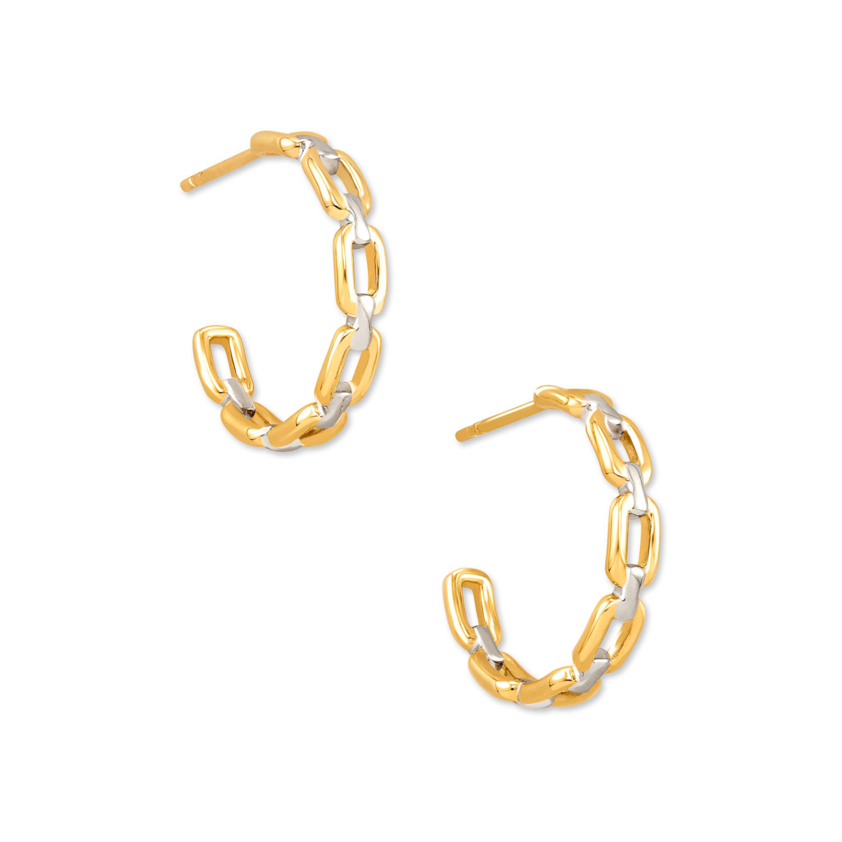 Wren Hoop Earrings in Mixed Metal