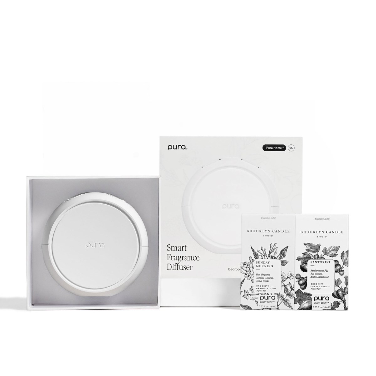 Home 5th Gen Diffuser Set with Santorini and Sunday Morning by Brooklyn Candle Studio
