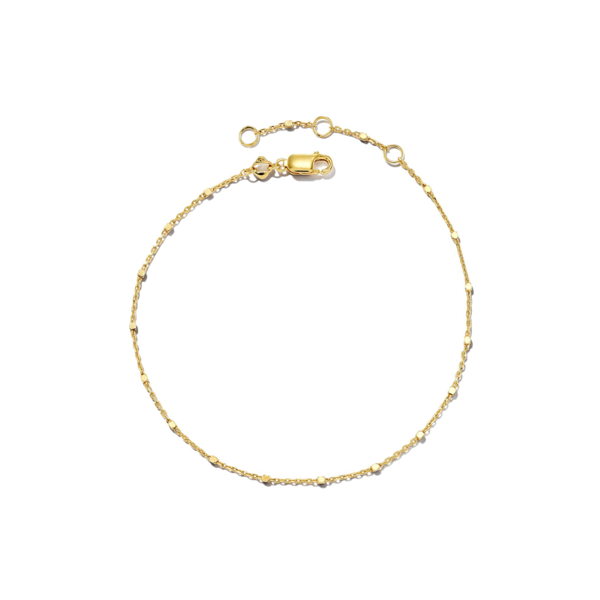 Single Satellite Chain Bracelet in 18K Yellow Gold Vermeil