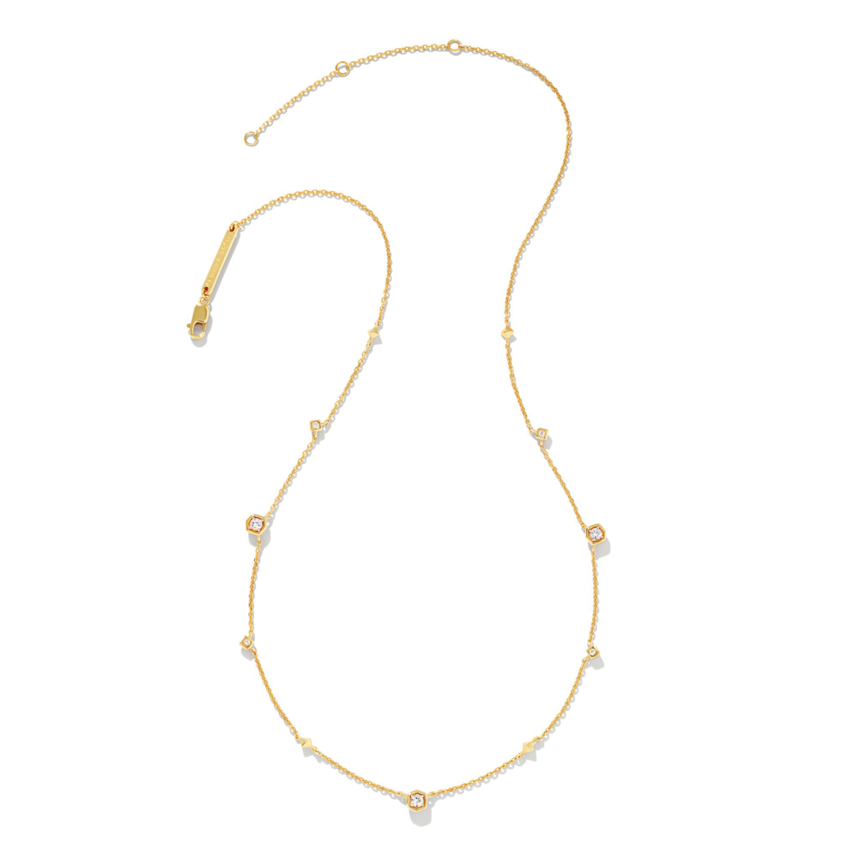 Davie 18K Gold Vermeil Trio Strand Necklace in White Sapphire