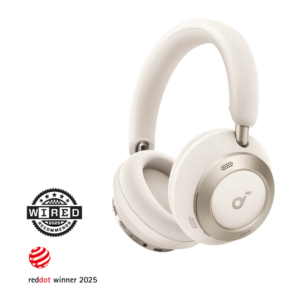 Space One Pro FlexiCurve Over-Ear Headphones - Cream White