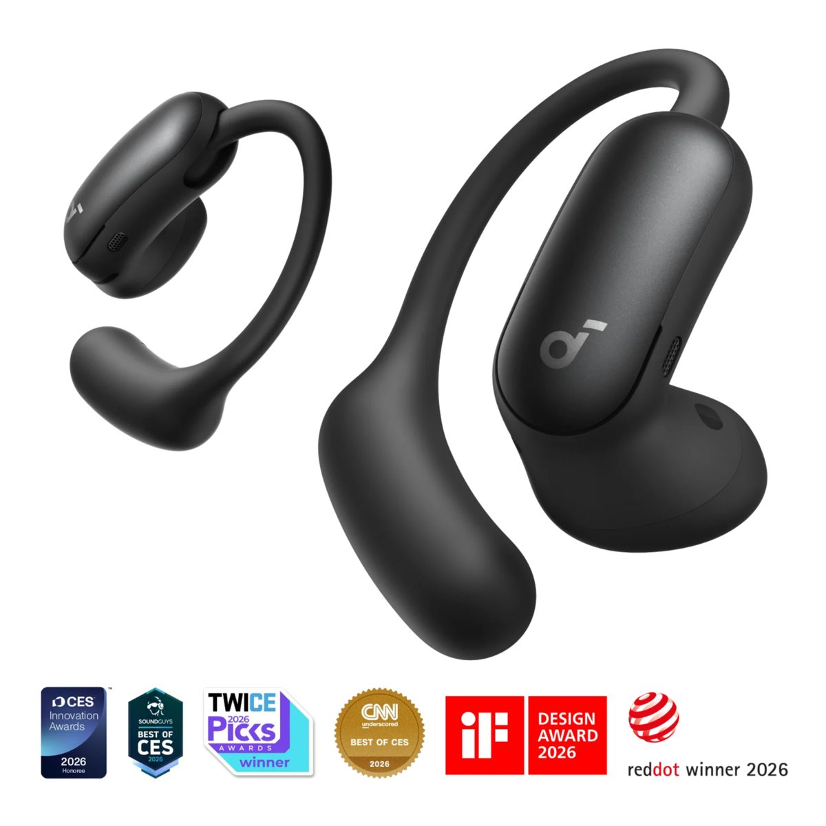 AeroFit 2 Pro 2-in-1 Open-Ear Earbuds - Matte Black