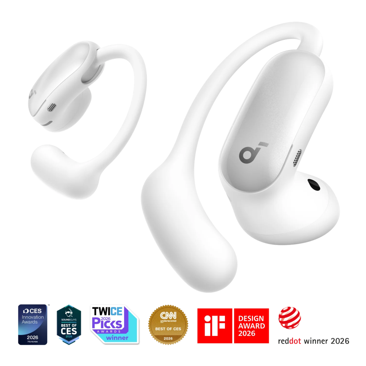 AeroFit 2 Pro 2-in-1 Open-Ear Earbuds - Gloss White