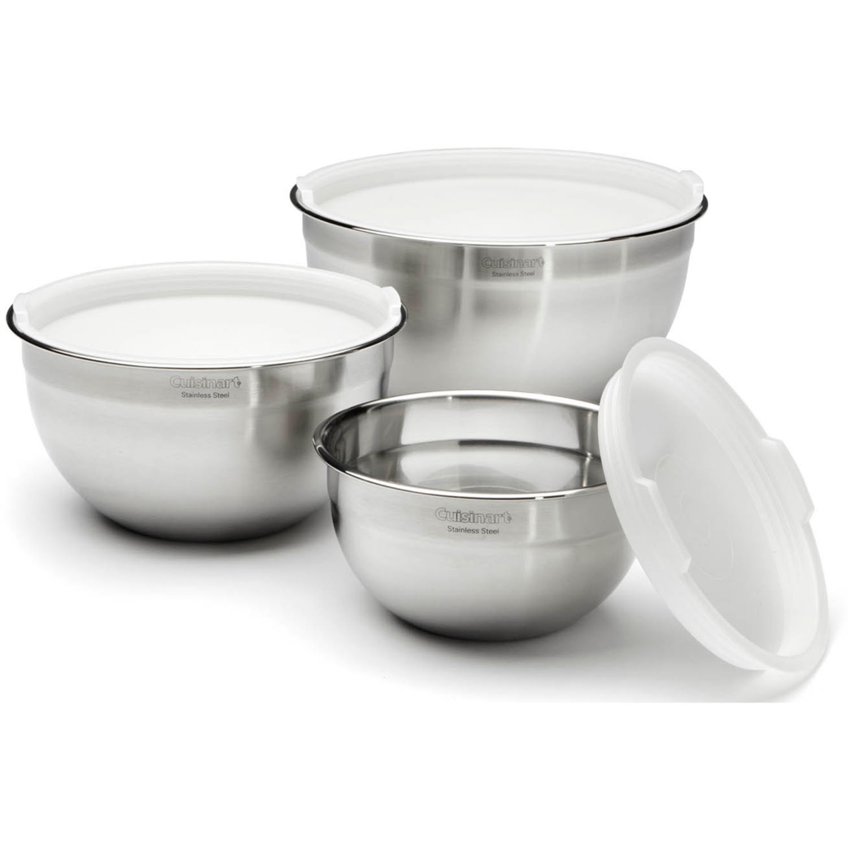 Stainless Steel Mixing Bowls with Lids - Set of 3