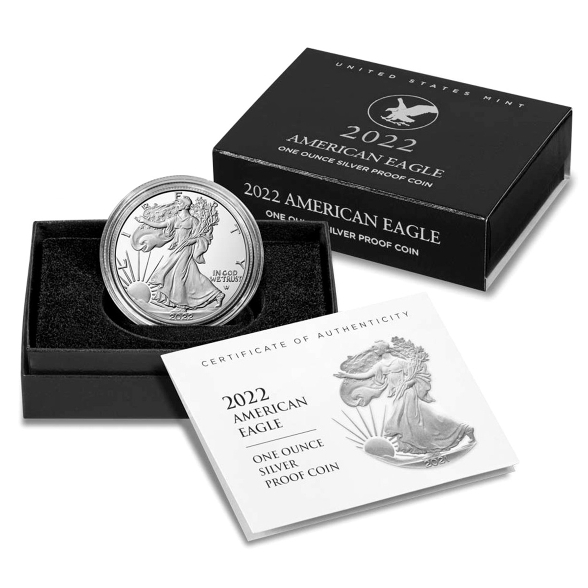 Silver US Treasury American Eagle Proof 1 Ounce Silver Coin