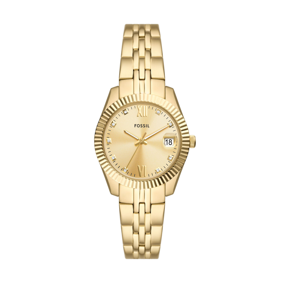 Women's Scarlette Three-Hand Date Gold-Tone Stainless Steel Watch