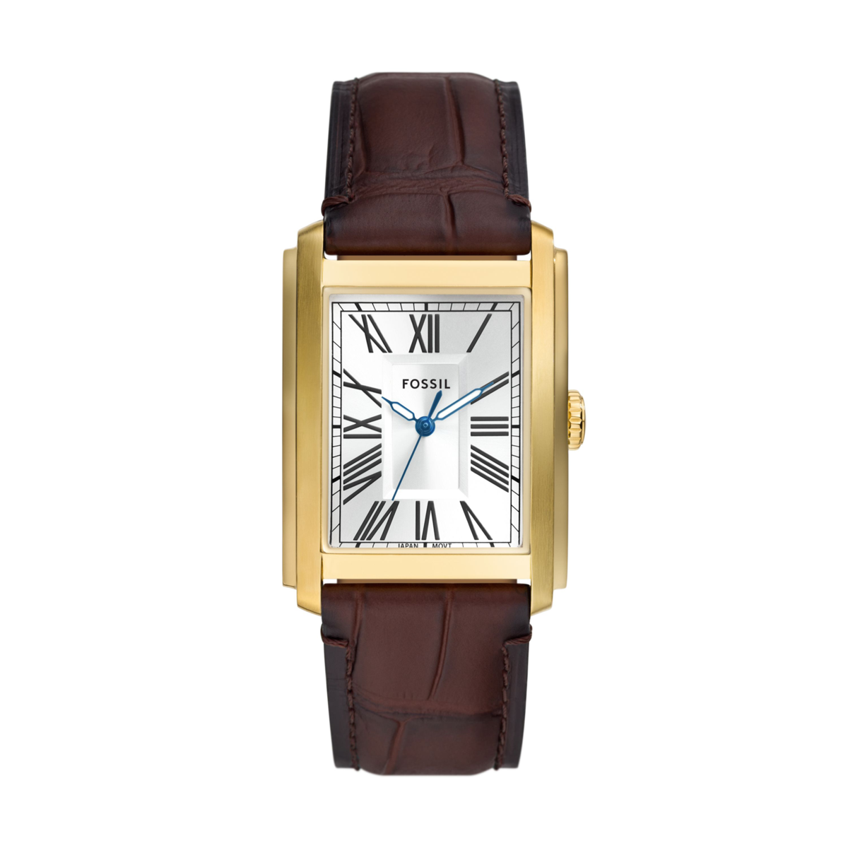 Men's Carraway Three-Hand Brown Croco Leather Watch