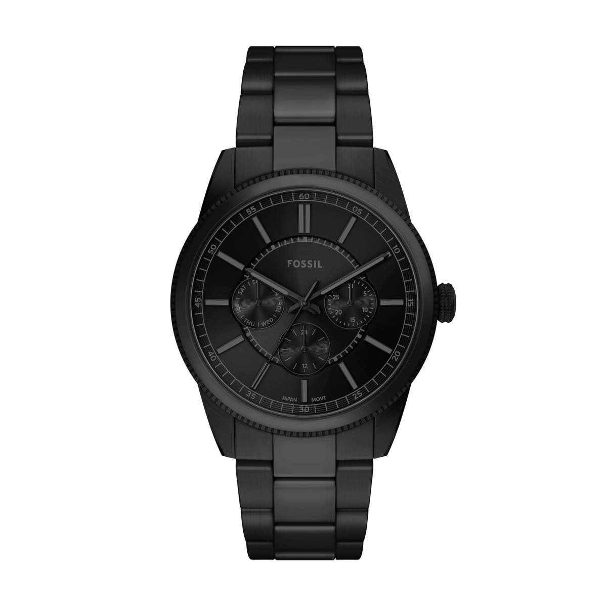 Men's Pearson Multifunction Black Stainless Steel Watch