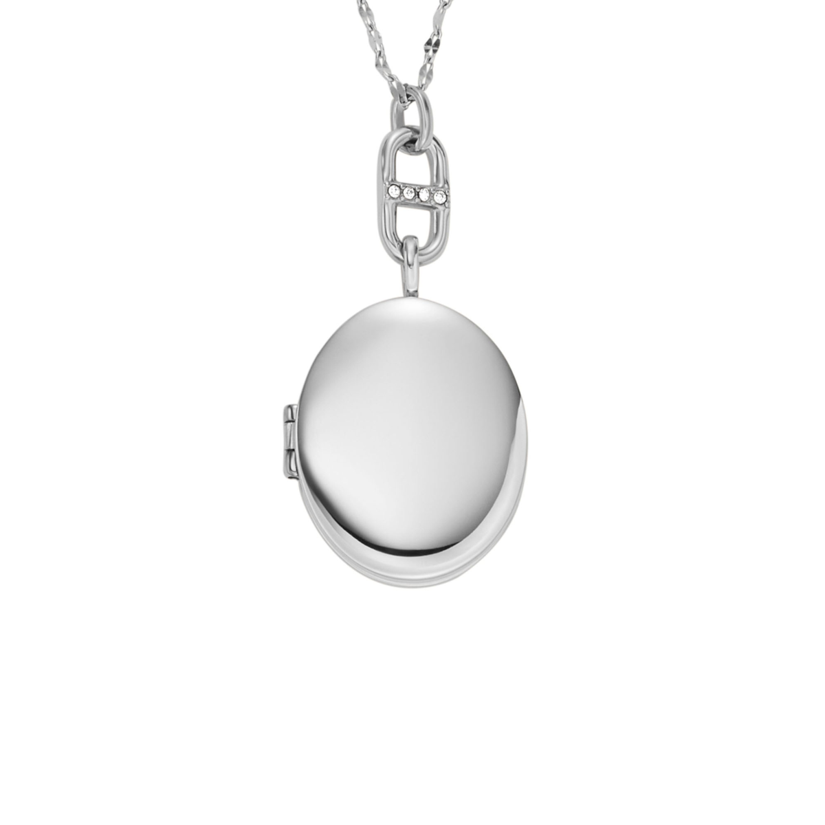 Heritage Silver-Tone Stainless Steel Chain Necklace