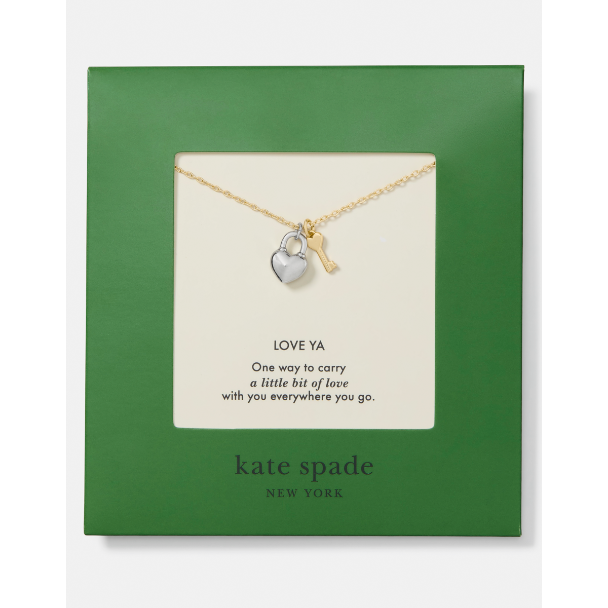 Love Ya Carded Pendant - Gold/Silver