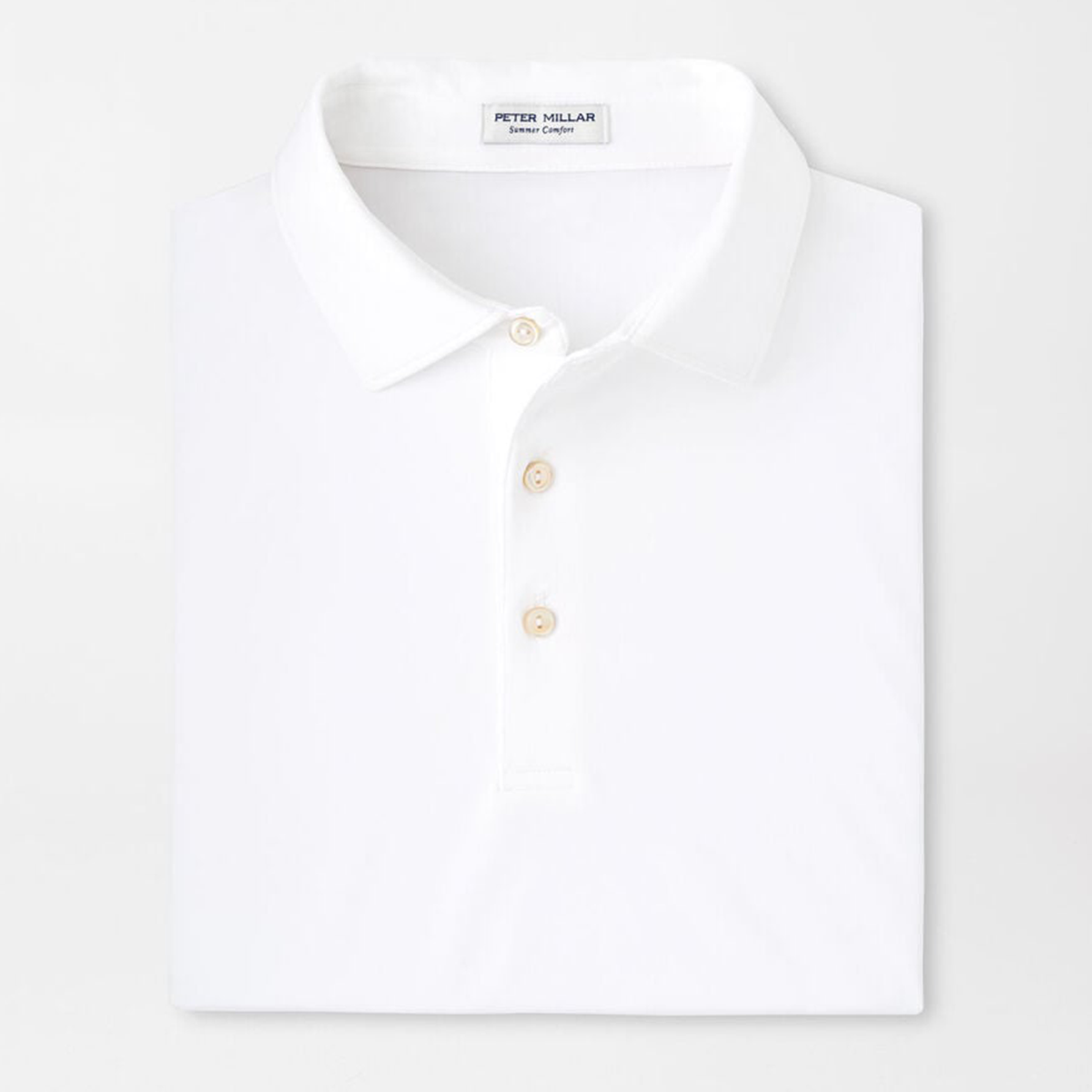 Solid Performance Jersey Polo - White