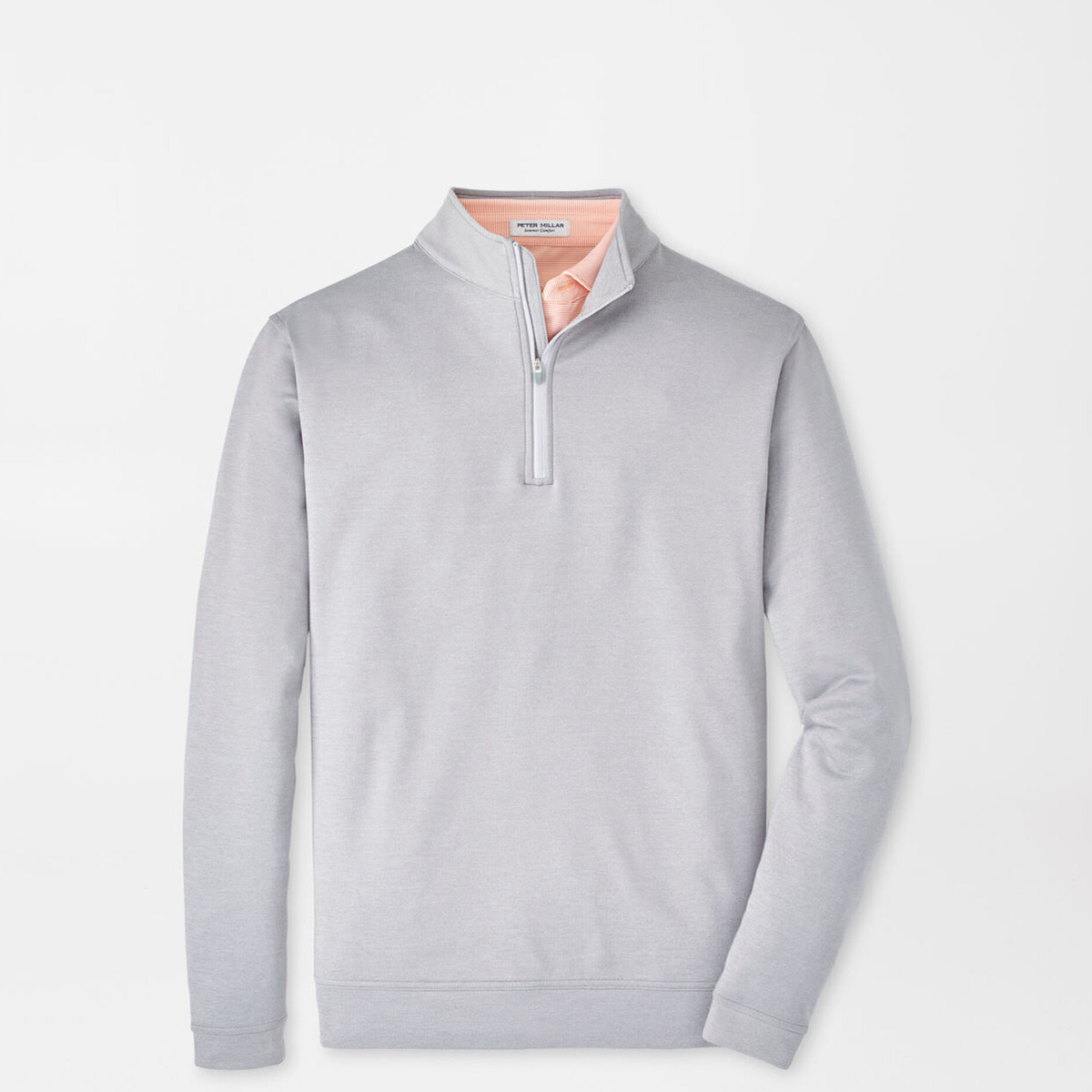 Perth Melange Performance Quarter-Zip - Gale Grey