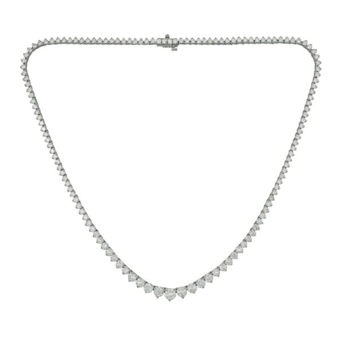 Sterling Silver Cubic Zirconia Tennis Necklace