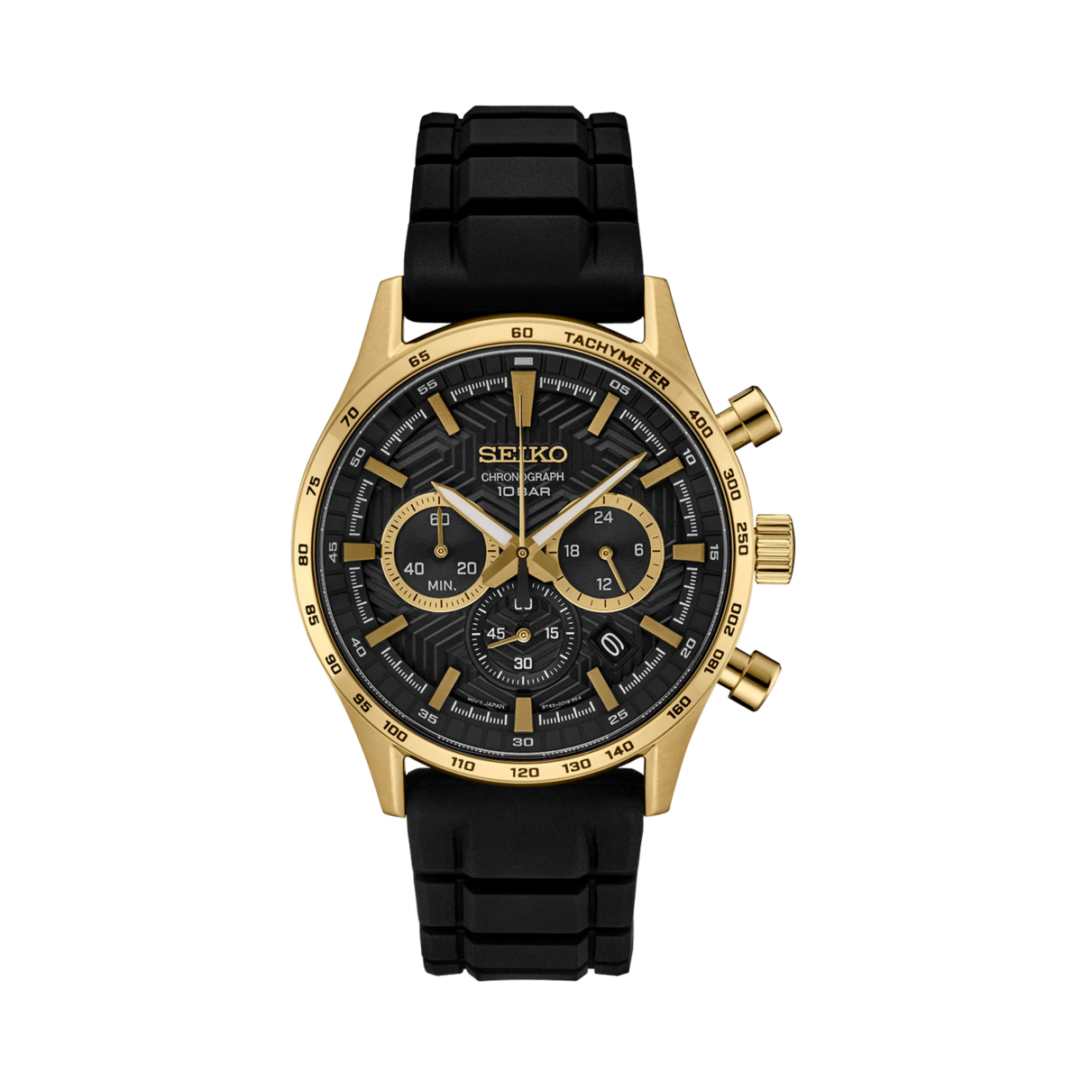 Men's Essentials Chronograph Black Silicone Watch