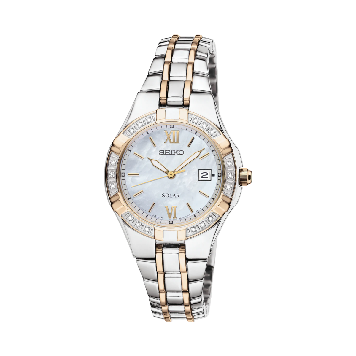Ladies Diamonds Solar Stainless Steel Watch