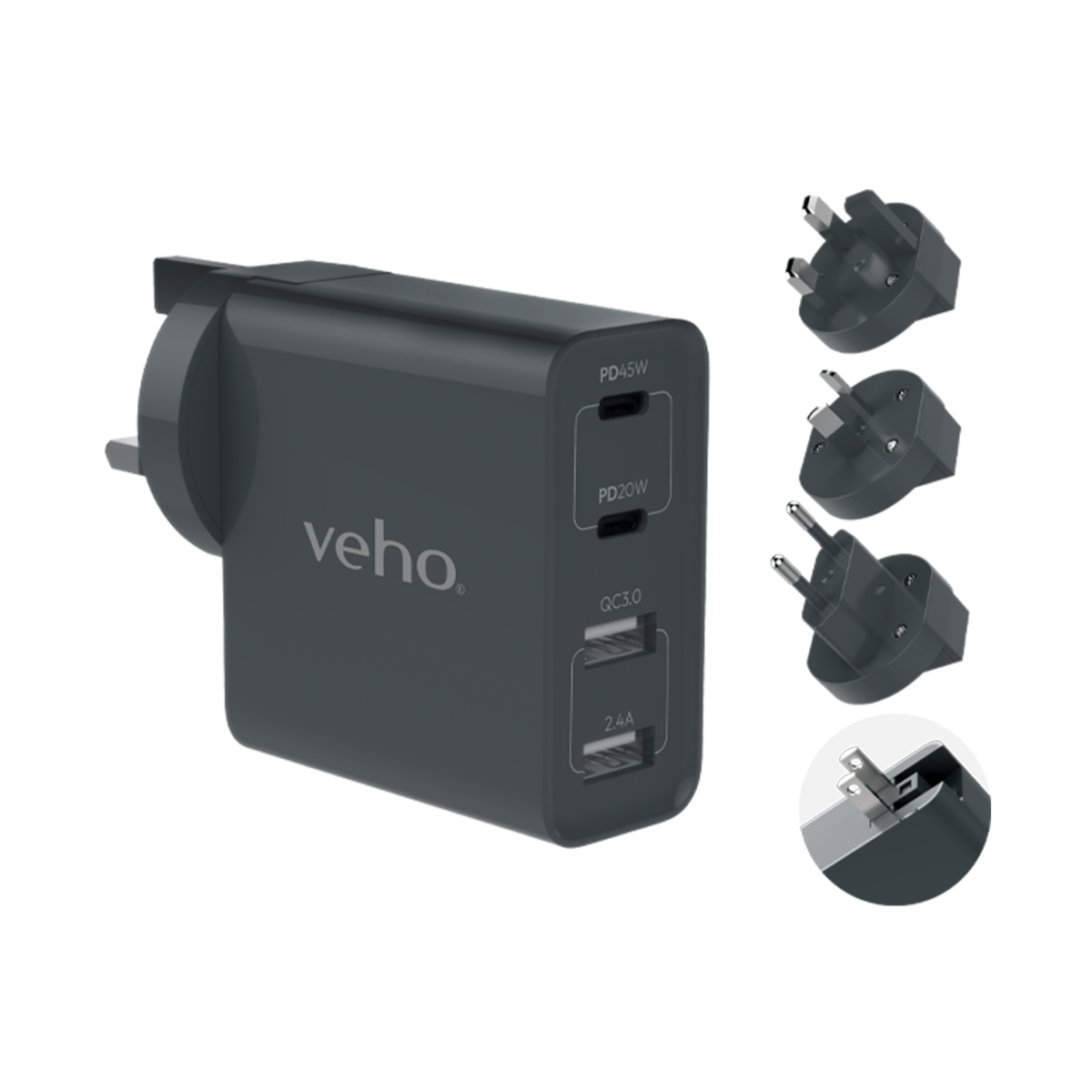 TA-45 Multi Region Universal USB Charger Plug Adapter