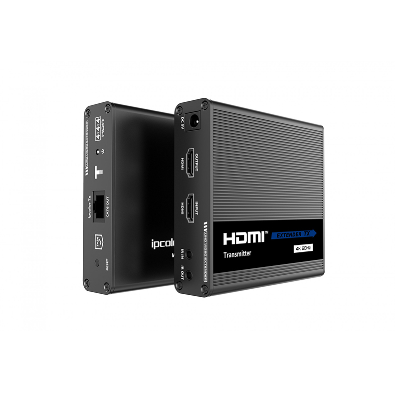 4K@60Hz HDMI 2.0 Extender over Cat6/6a/7, Transmit HDMI signal up to 70m, HDR10 iPcolor,Zero Latency, IR Passback Transmitter &amp; Receiver Extender Kit_Point to point