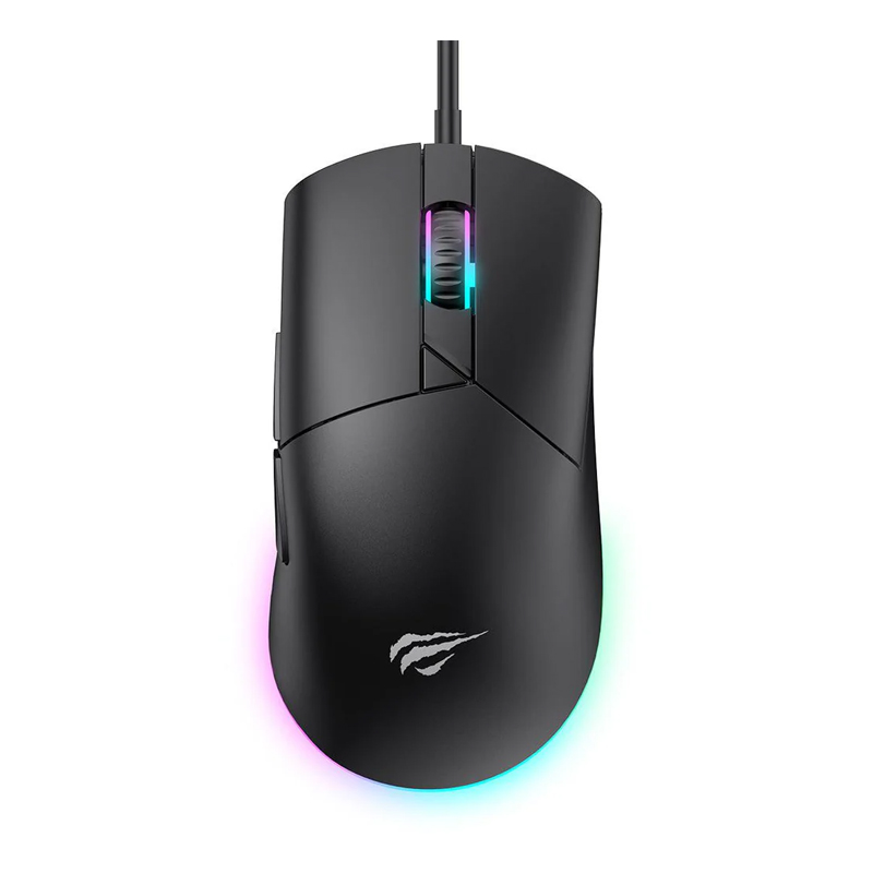 Havit MS1038 Wired RGB Backlit Programmable 8000DPI, 7-key gaming mouse_Black