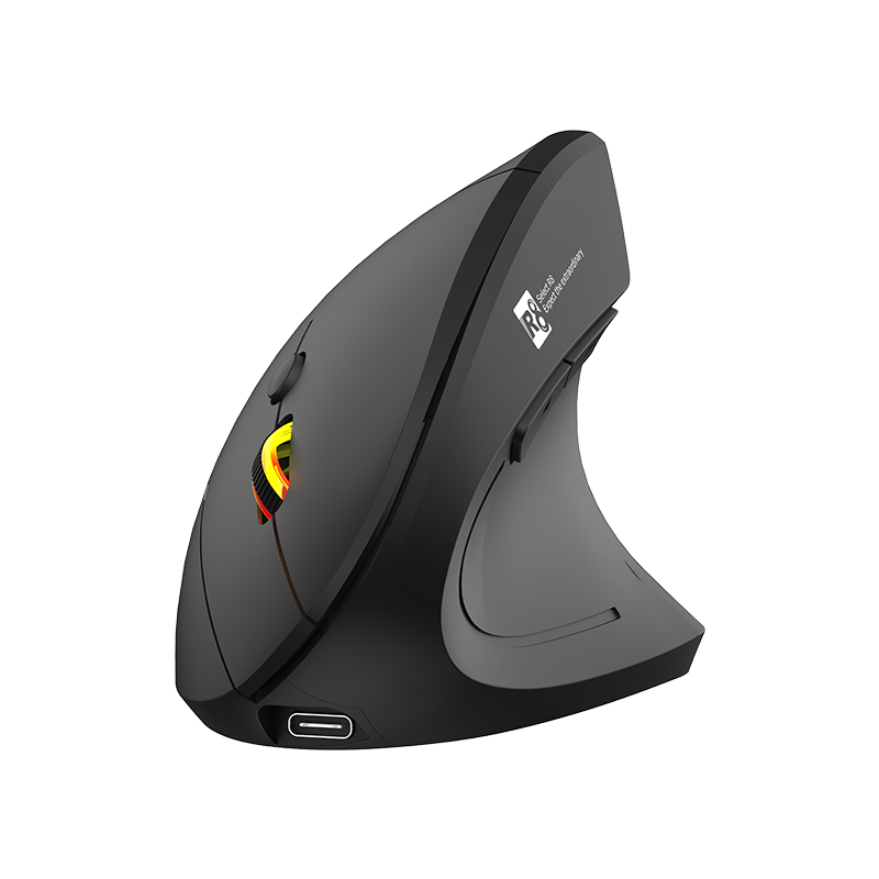 R8 X3 Dual-Mode Wireless 2.4Ghz + Bluetooth Vertical Wireless Mouse, Rechargeable battery, 6 Buttons with 3 Adjustable DPI,800/1200/1600 for Laptop Computer Desktop PC Mac Notebook